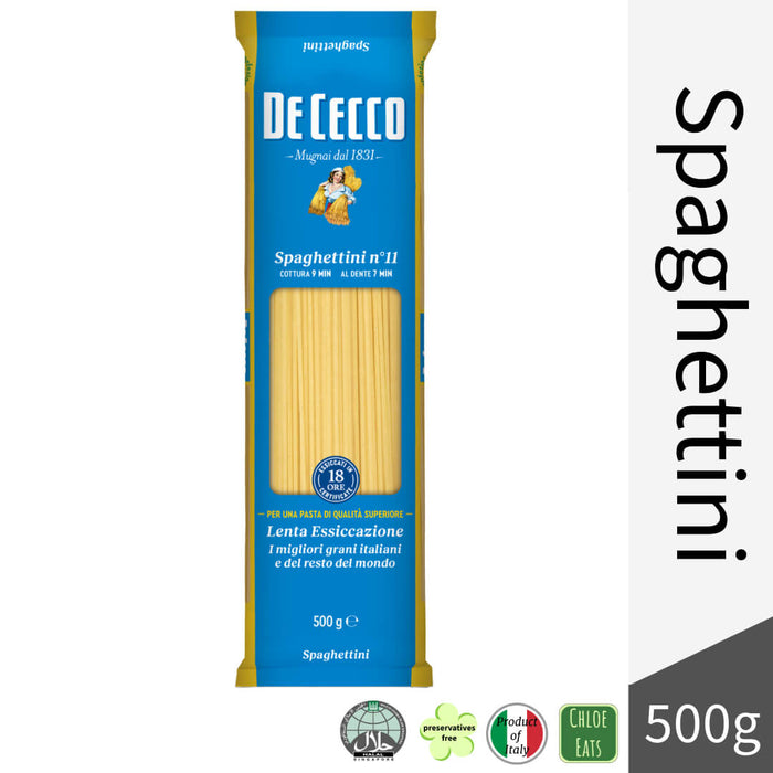 De Cecco pasta Spaghettini No11 (bundles 6/24pcs available)