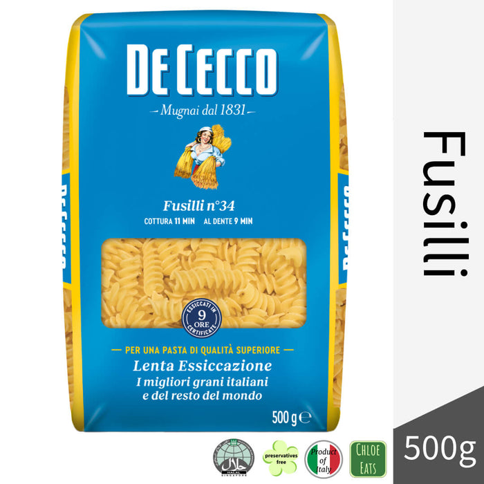 De Cecco pasta Fusilli No34 (bundles 6/24pcs available)