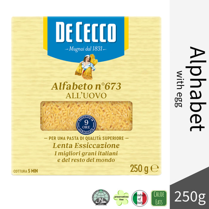 De Cecco Italian Baby pasta with egg - Alphabet No673