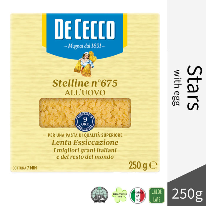 De Cecco Italian Baby pasta with egg - Stars No675