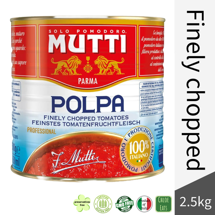 Mutti Italian Polpa crushed tomatoes for pizza 2.5kg