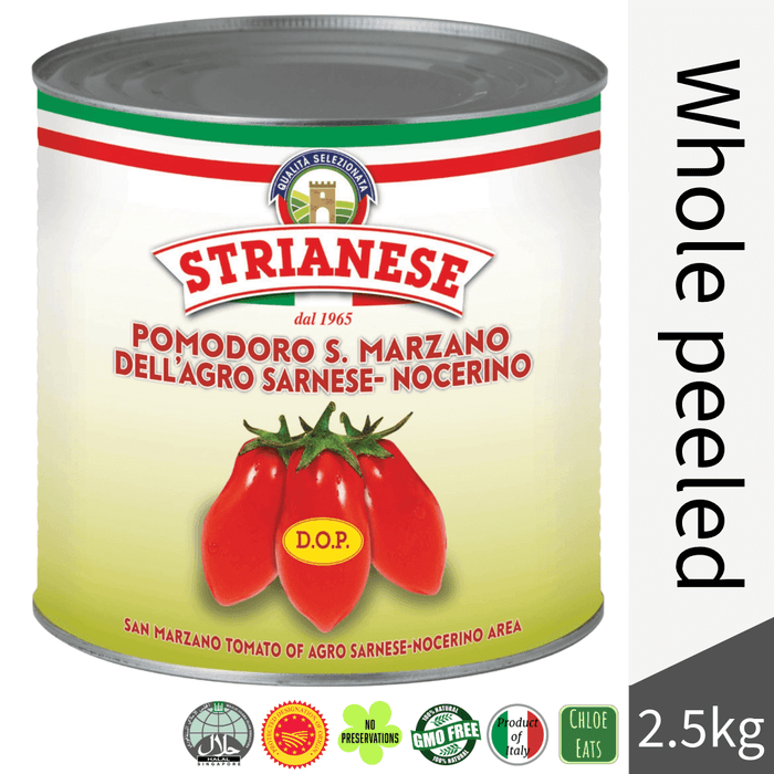 Strianese Pomodori Pelati SAN MARZANO DOP peeled tomatoes 2.5kg (bundles 6pcs available)
