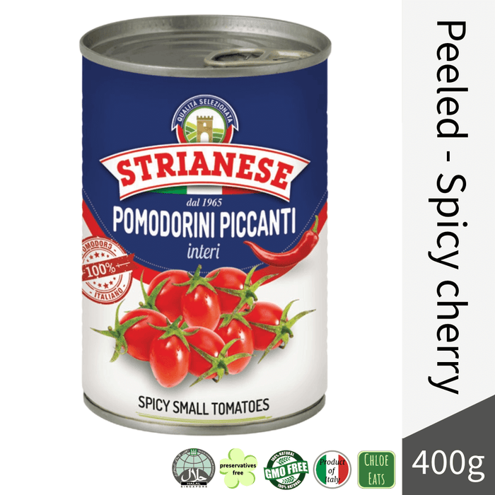 Strianese Pomodorini cherry tomatoes in spicy sauce