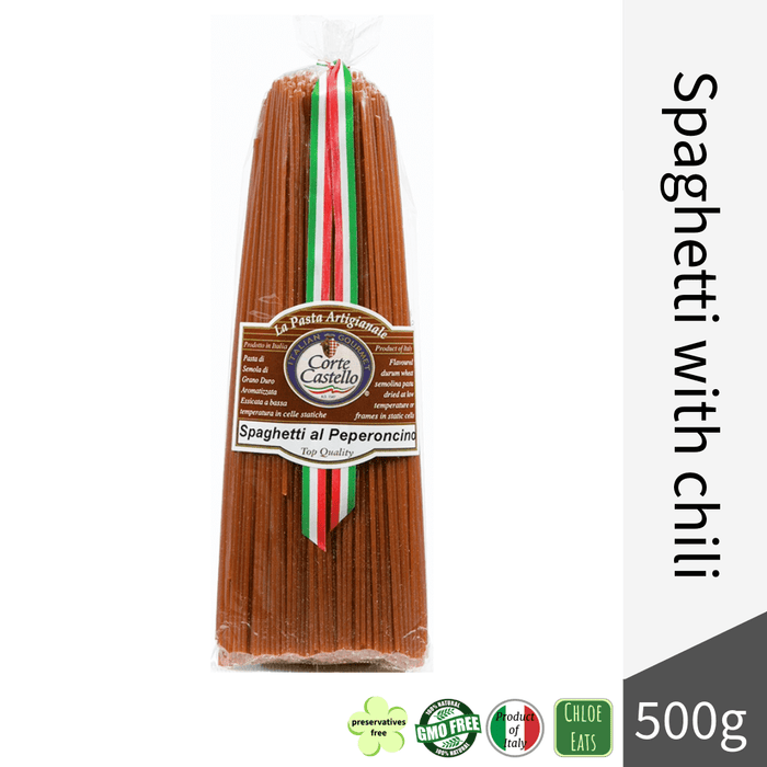 Corte Castello artisanal pasta Spaghetti with chili (bundles 6/24pcs available)