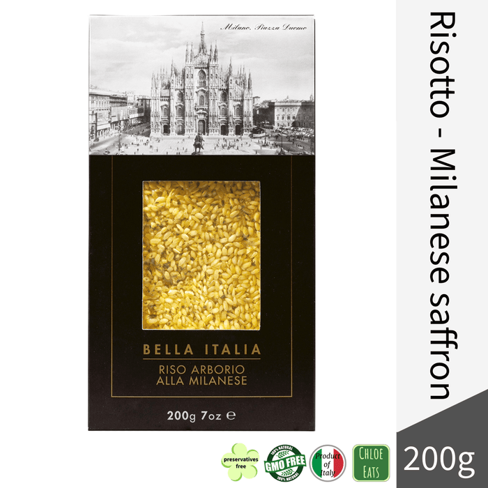 Bella Italia artisanal Risotto rice alla Milanese with saffron (bundles 4/20pcs available)