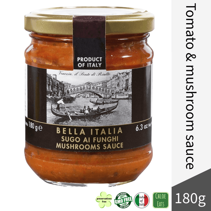 Bella Italia artisanal sugo tomato and funghi mushroom sauce pasta (bundles 4/12pcs available)