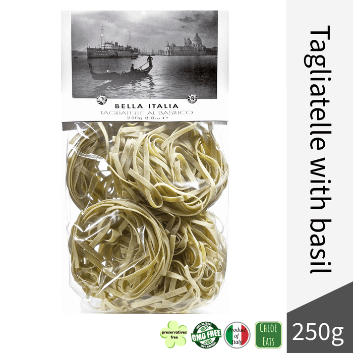 Bella Italia artisanal pasta Tagliatelle with Basil