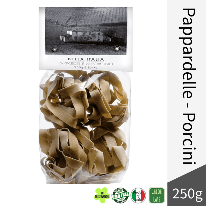 Bella Italia artisanal pasta Pappardelle with Porcini mushrooms (bundles 6/12pcs available)