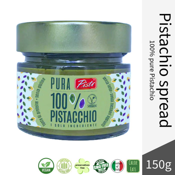 Pisti Italian Premium Pistachio Cream Spread 100% pure 150g for Dubai Chocolate