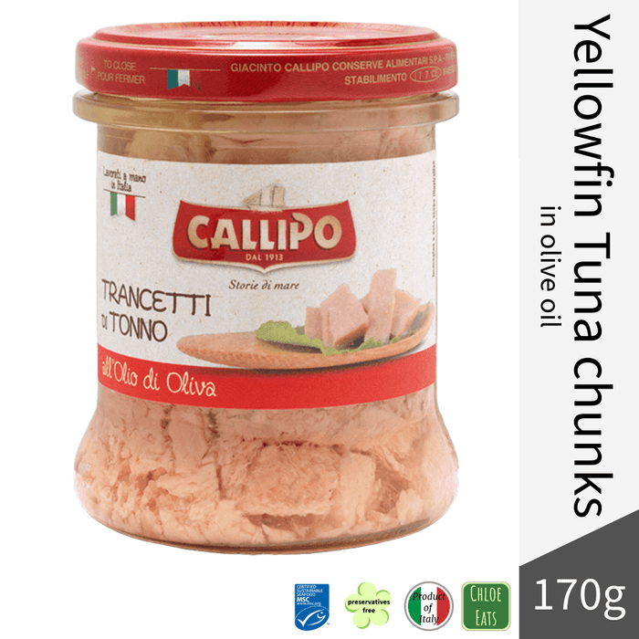 Callipo Tonno Yellowfin Tuna chunks in olive oil