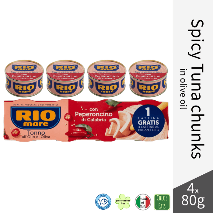 Rio Mare Tonno spicy Tuna chunks in olive oil
