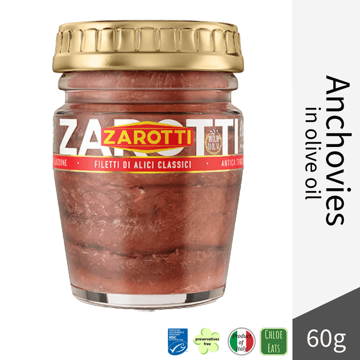 Zarotti Alici Anchovies fillets in olive oil 60g