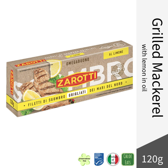 Zarotti Italian grilled Sgombro Mackerel in oil with lemon