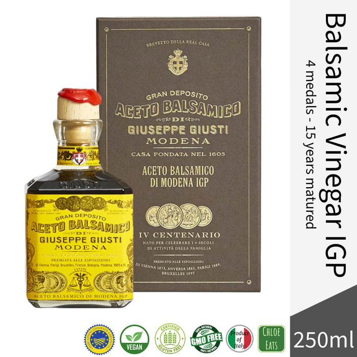 Giuseppe Giusti Italian Balsamic Vinegar of Modena IGP 4 medals - Aged for 15 years