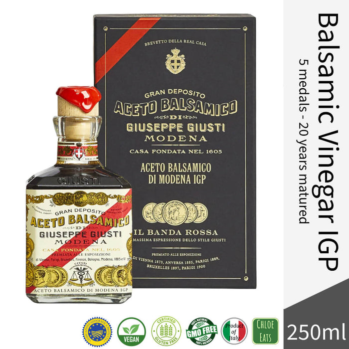Giuseppe Giusti Italian Balsamic Vinegar of Modena IGP 5 medals - Aged for 20 years