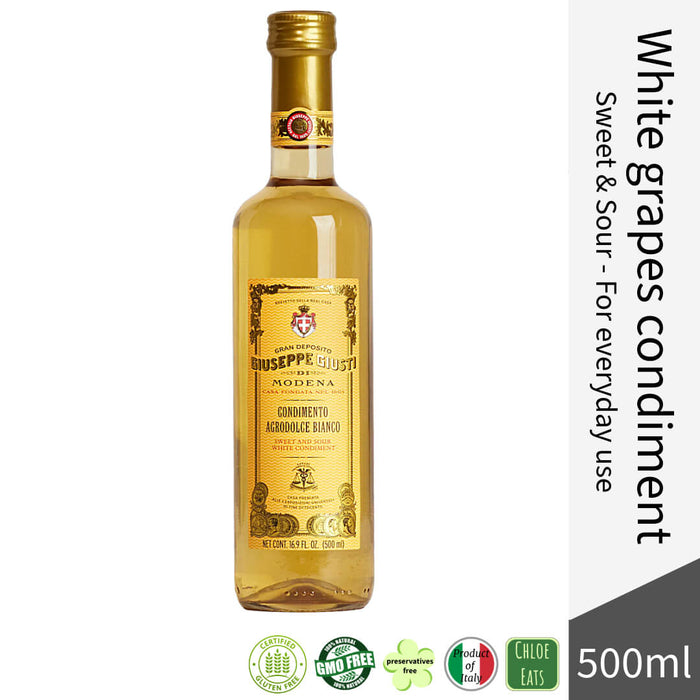 Giuseppe Giusti Italian Sweet and sour white grapes condiment 500ml