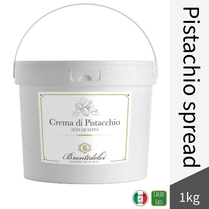 Brontedolci Italian premium pistachio cream spread 40% 1kg for Dubai Chocolate