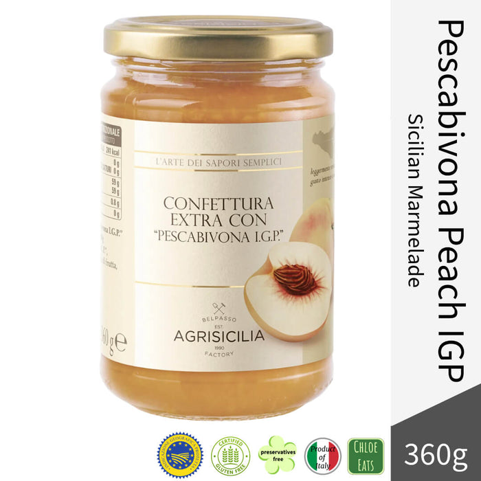 Agrisicilia Italian Marmalade Jam - Pescabivona Peach IGP