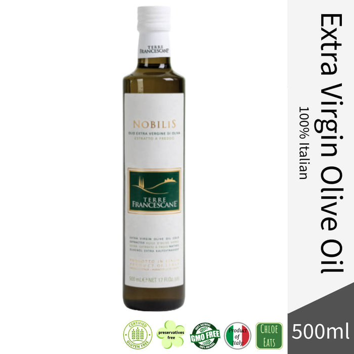Terre Francescane Italian premium Extra Virgin Olive Oil EVOO Nobilis - Bottle 500ml