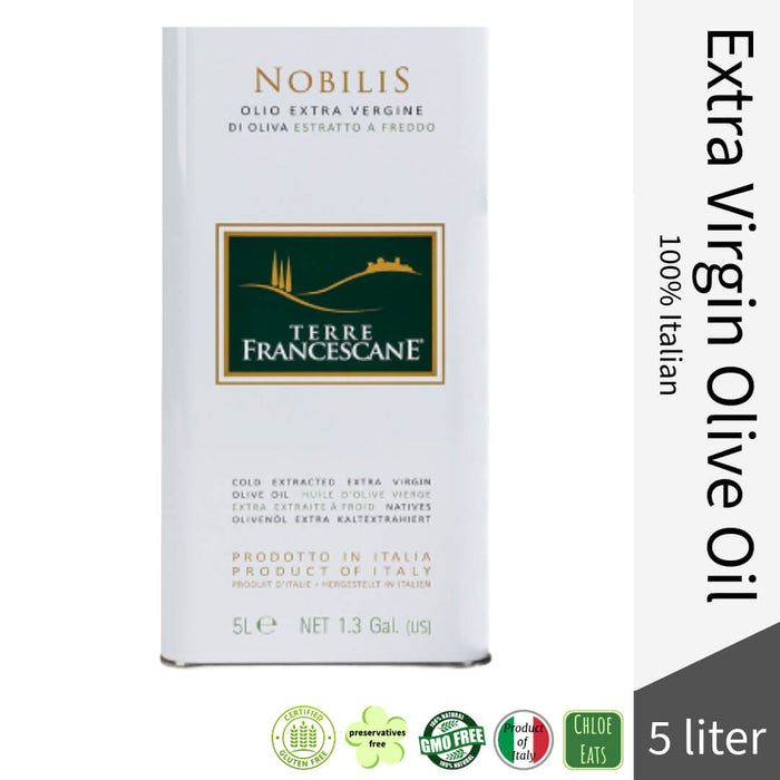 Terre Francescane Italian premium Extra Virgin Olive Oil EVOO Nobilis - Tin 5l