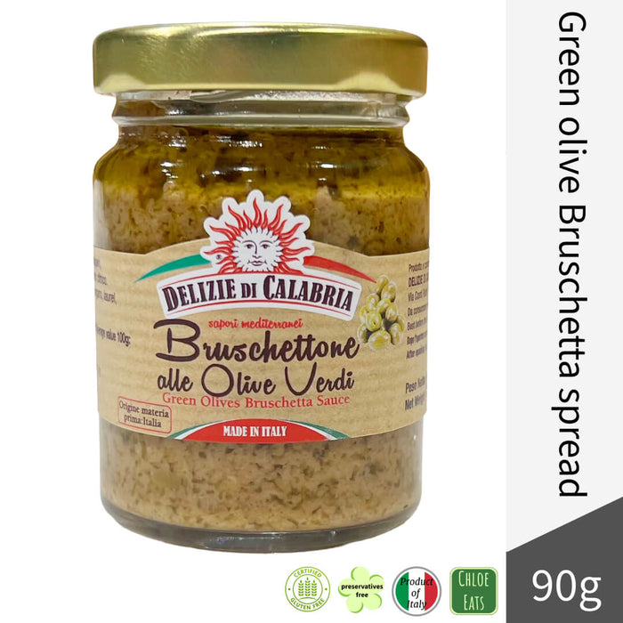 Delizie di Calabria Italian Green Olive Bruschetta Spread 90g