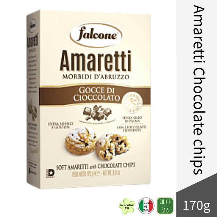 Falcone Italian Soft Amaretti Cookies 170g - Chocolate Chips