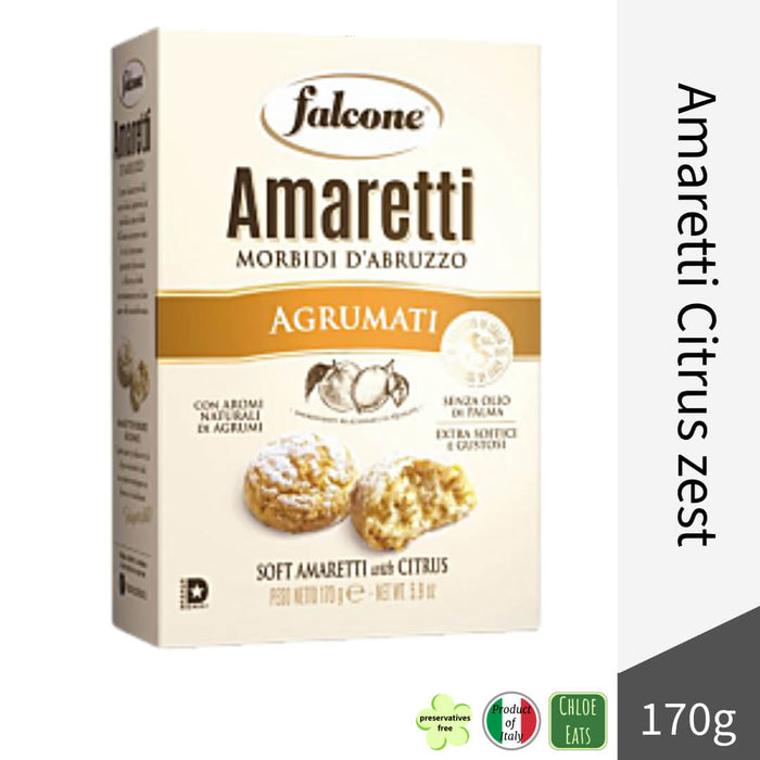 Falcone Italian Soft Amaretti Cookies 170g - Citrus Zest