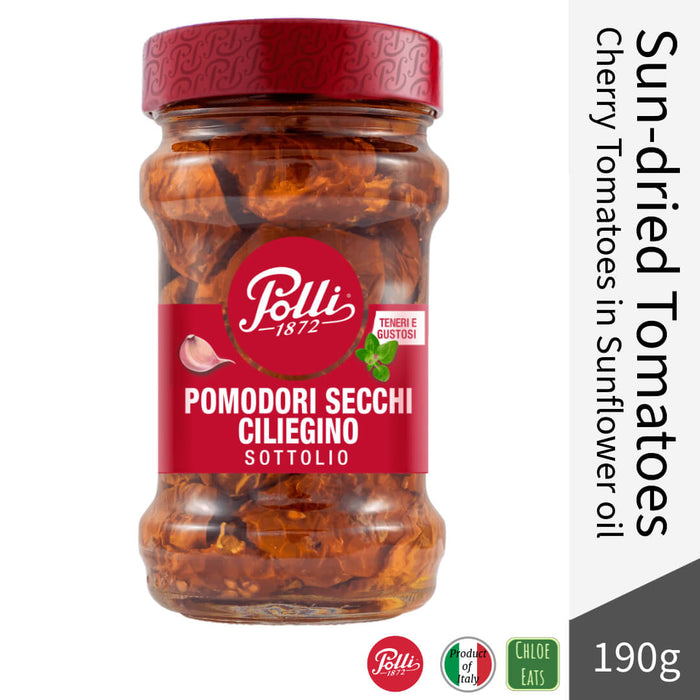 Polli Italian Marinated Sun-dried Cherry Tomatoes in Sunflower Oil 190g