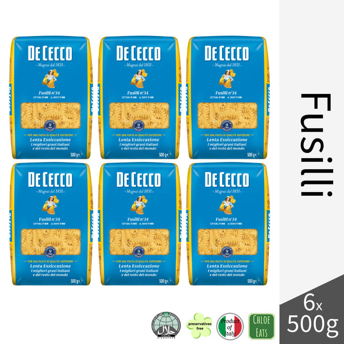 De Cecco pasta Fusilli No34 (bundles 6/24pcs available)