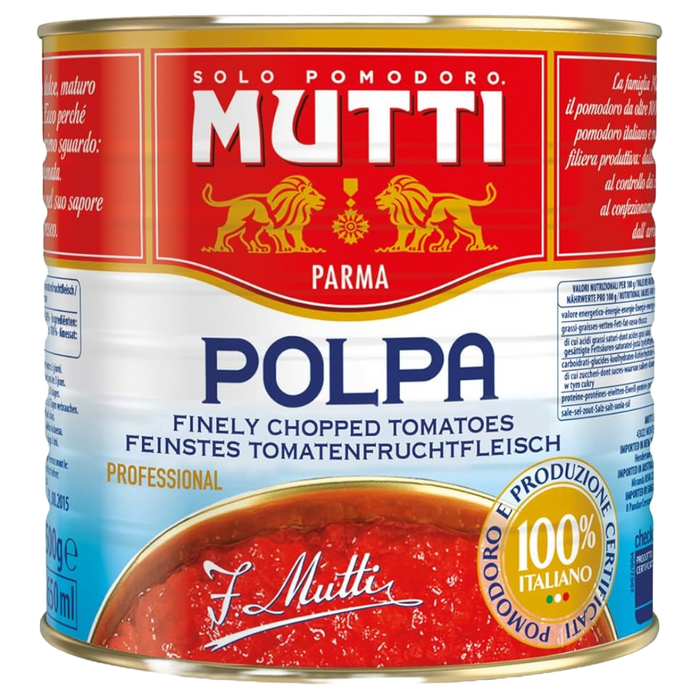 Mutti Italian Polpa crushed tomatoes for pizza 2.5kg
