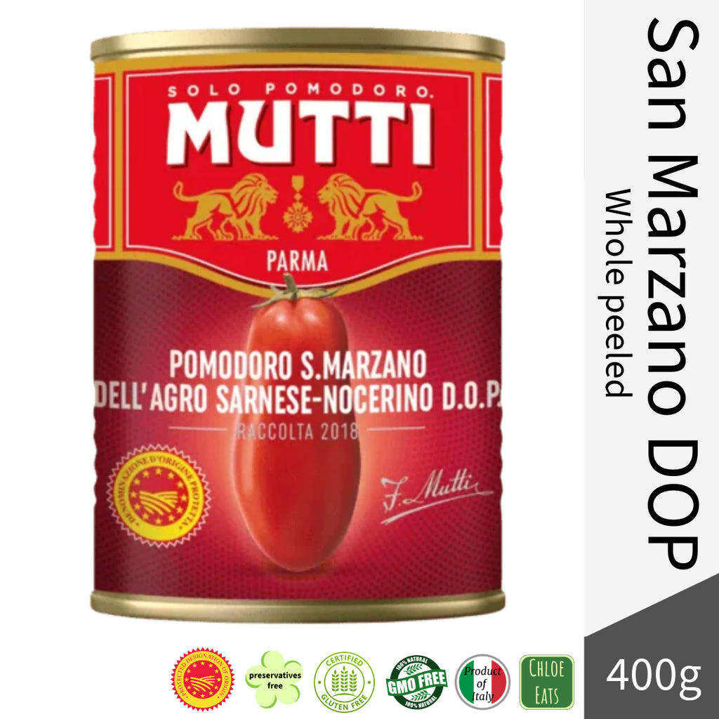 Mutti San Marzano DOP Pomodori Pelati Peeled Tomatoes — Chloe Eats