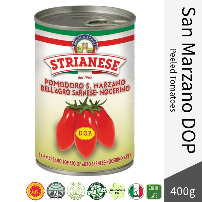Strianese Italian SAN MARZANO DOP Peeled Tomatoes 400g