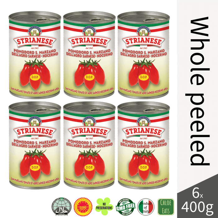 Strianese Pomodori Pelati SAN MARZANO DOP peeled tomatoes (bundles 6/24pcs available)
