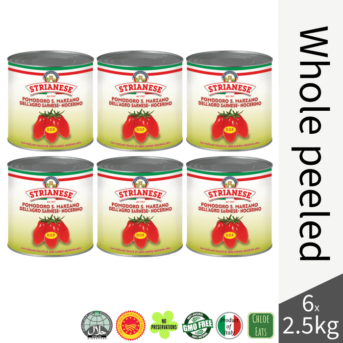 Strianese Pomodori Pelati SAN MARZANO DOP peeled tomatoes 2.5kg (bundles 6pcs available)