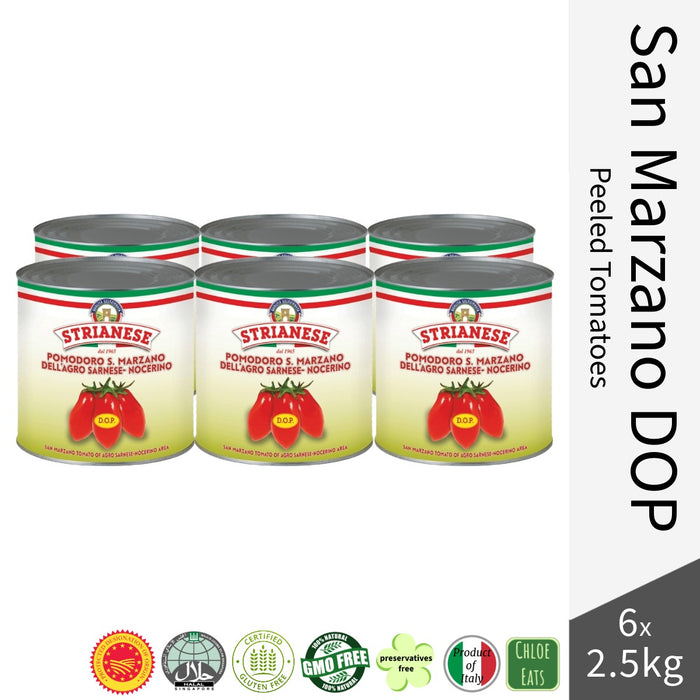 Strianese Italian SAN MARZANO DOP Peeled Tomatoes 2.5kg