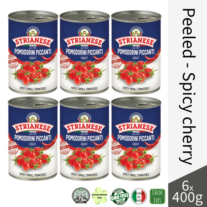 Strianese Pomodorini cherry tomatoes in spicy sauce