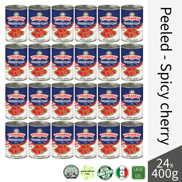 Strianese Pomodorini cherry tomatoes in spicy sauce