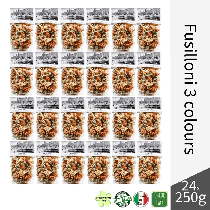 Bella Italia artisanal pasta Fusilloni 3 colours (bundles 6/24pcs available)