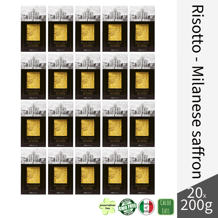 Bella Italia artisanal Risotto rice alla Milanese with saffron (bundles 4/20pcs available)