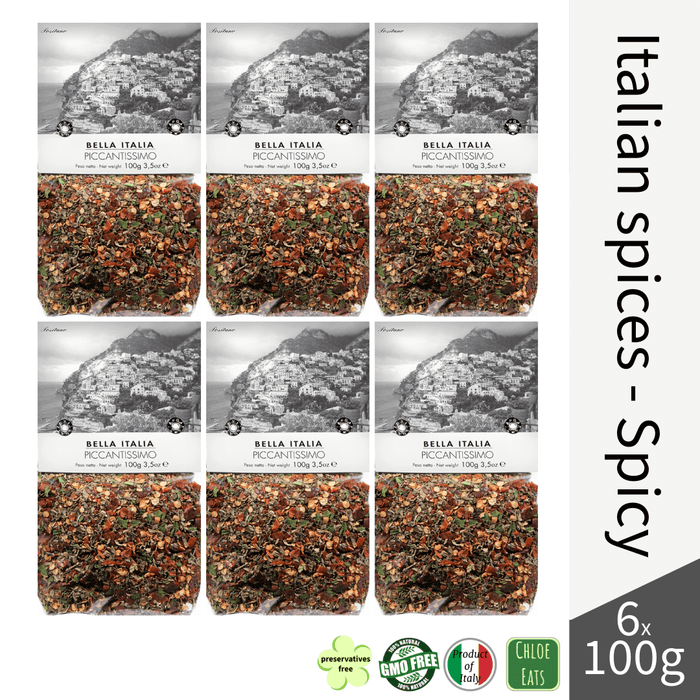 Bella Italia artisanal spice mix Piccantissimo spicy pasta seasoning (bundles 6/24pcs available)