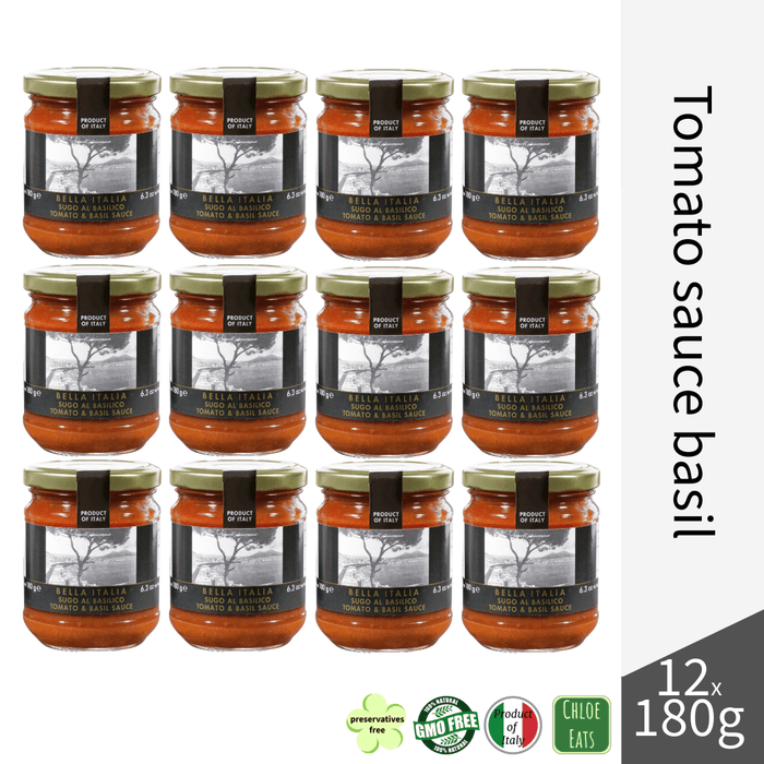 Bella Italia artisanal sugo tomato sauce pasta basil (bundles 4/12pcs available)
