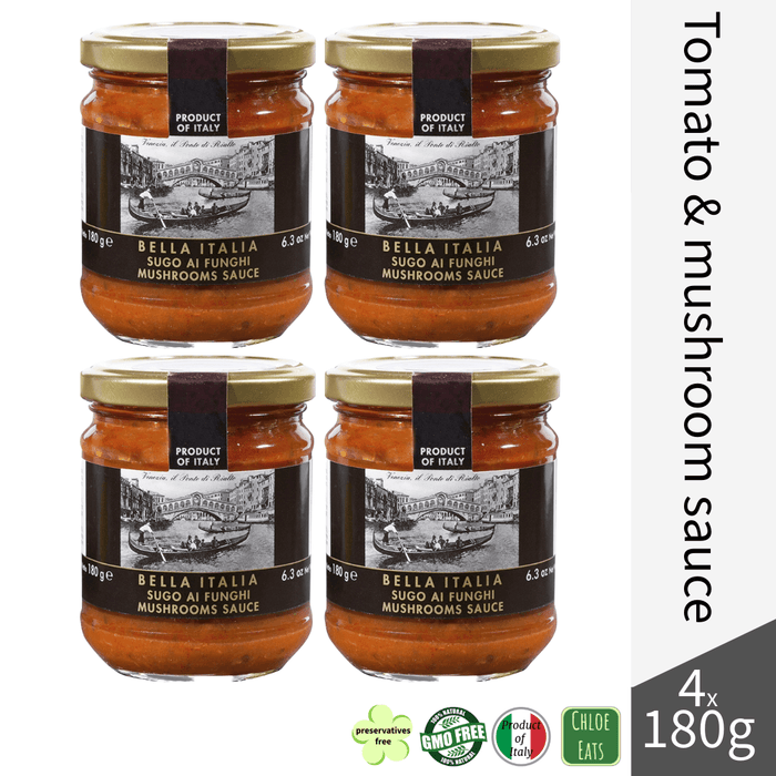 Bella Italia artisanal sugo tomato and funghi mushroom sauce pasta (bundles 4/12pcs available)