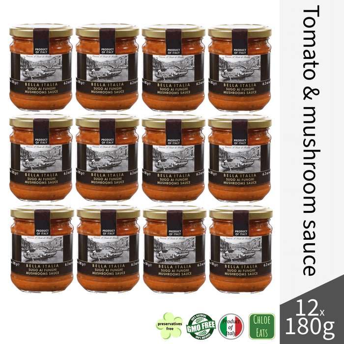 Bella Italia artisanal sugo tomato and funghi mushroom sauce pasta (bundles 4/12pcs available)