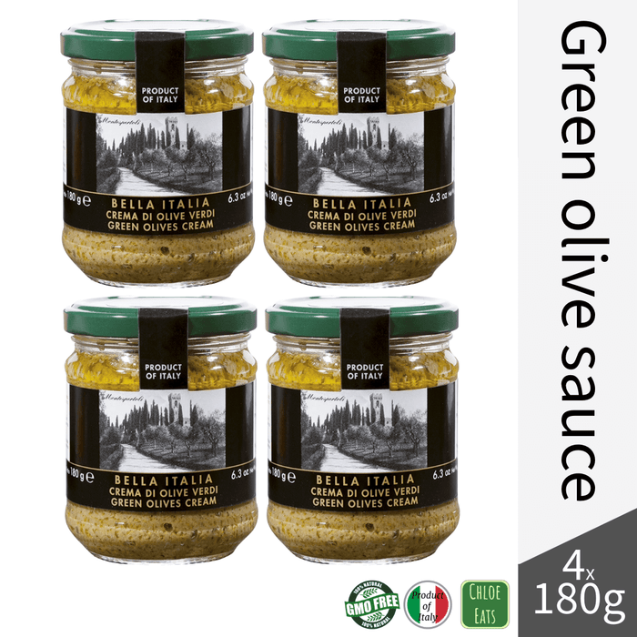 Bella Italia artisanal green olive tapenade spread sauce (bundles 4/12pcs available)