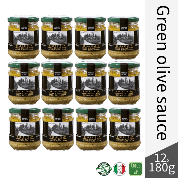 Bella Italia artisanal green olive tapenade spread sauce (bundles 4/12pcs available)