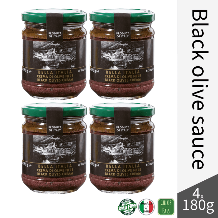 Bella Italia artisanal black olive tapenade spread sauce (bundles 4/12pcs available)
