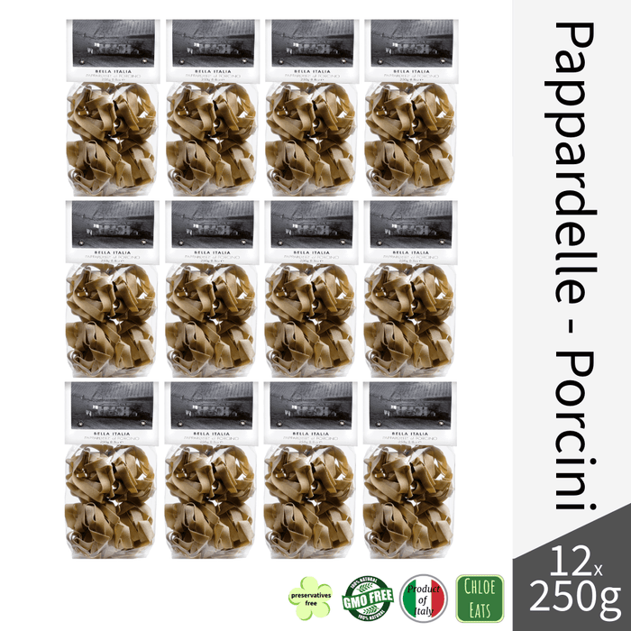 Bella Italia artisanal pasta Pappardelle with Porcini mushrooms (bundles 6/12pcs available)