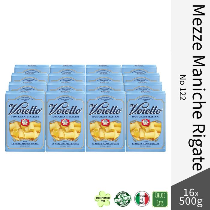Voiello Italian pasta Mezze Maniche Rigate No122