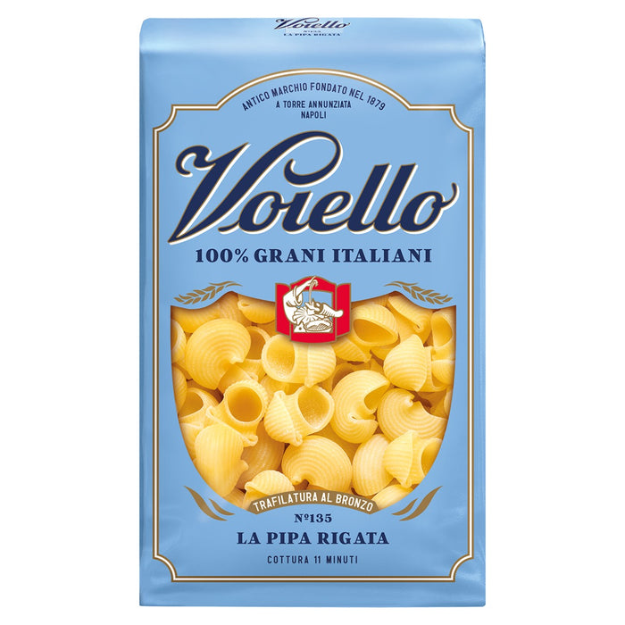 Voiello Italian pasta Pipe Rigate No135