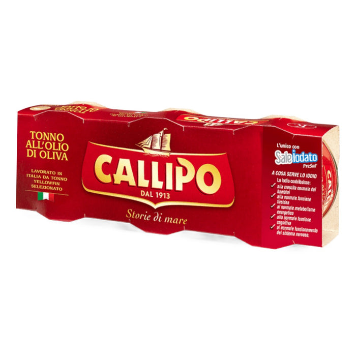 Callipo Italian Yellowfin Tuna chunks in olive oil - Bundle 3x70g